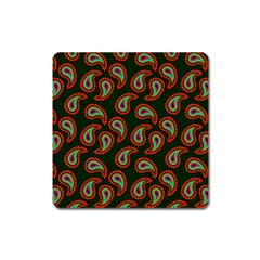 Seamless Paisley Pattern Square Magnet