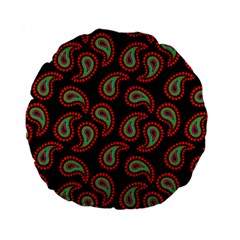 Seamless Paisley Pattern Standard 15  Premium Round Cushions