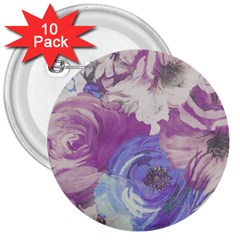 Floral Vintage Wallpaper Pattern 3  Buttons (10 Pack) 