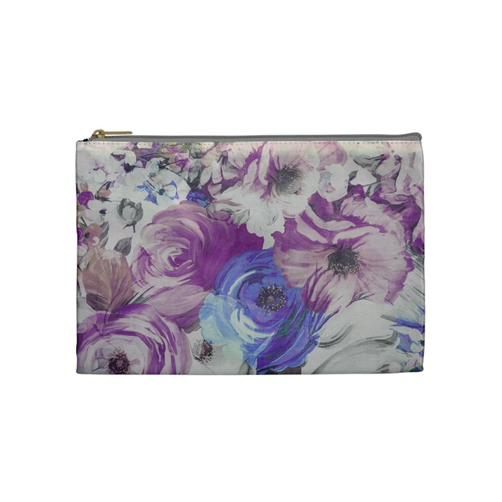 Floral Vintage Wallpaper Pattern Cosmetic Bag (Medium)