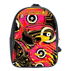 Abstract Clutter School Bag (xl)