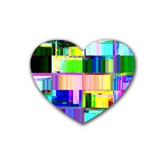 Glitch Art Abstract Heart Coaster (4 Pack)  by Vaneshart