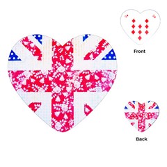 British Flag Abstract Playing Cards Single Design (heart) by Vaneshart