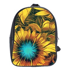 Floral Pattern Background School Bag (xl)