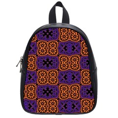 Abstract Clutter Pattern Vintage School Bag (small)