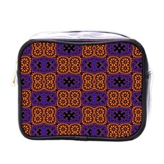 Abstract Clutter Pattern Vintage Mini Toiletries Bag (one Side)