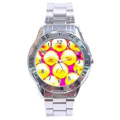 Pop Art Tennis Balls Stainless Steel Analogue Watch by essentialimage