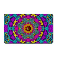 Fern  Mandala  In Strawberry Decorative Style Magnet (rectangular) by pepitasart