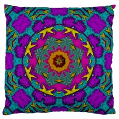 Fern  Mandala  In Strawberry Decorative Style Large Flano Cushion Case (one Side) by pepitasart