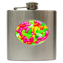 Vibrant Jelly Bean Candy Hip Flask (6 Oz) by essentialimage