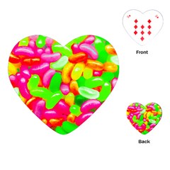 Vibrant Jelly Bean Candy Playing Cards Single Design (heart) by essentialimage