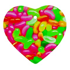 Vibrant Jelly Bean Candy Ornament (heart) by essentialimage