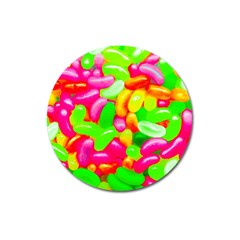 Vibrant Jelly Bean Candy Magnet 3  (round) by essentialimage