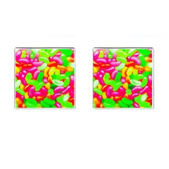 Vibrant Jelly Bean Candy Cufflinks (square) by essentialimage
