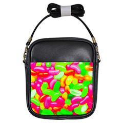 Vibrant Jelly Bean Candy Girls Sling Bag by essentialimage