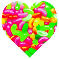 Vibrant Jelly Bean Candy Wooden Puzzle Heart by essentialimage