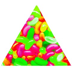 Vibrant Jelly Bean Candy Wooden Puzzle Triangle by essentialimage