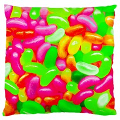 Vibrant Jelly Bean Candy Large Cushion Case (two Sides) by essentialimage