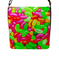 Vibrant Jelly Bean Candy Flap Closure Messenger Bag (l) by essentialimage