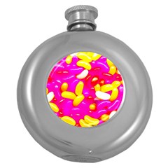 Vibrant Jelly Bean Candy Round Hip Flask (5 Oz) by essentialimage