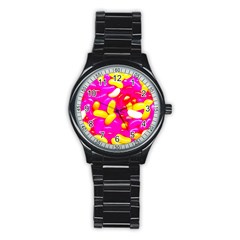 Vibrant Jelly Bean Candy Stainless Steel Round Watch by essentialimage