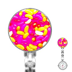 Vibrant Jelly Bean Candy Stainless Steel Nurses Watch by essentialimage