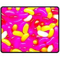 Vibrant Jelly Bean Candy Double Sided Fleece Blanket (medium)  by essentialimage