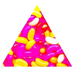 Vibrant Jelly Bean Candy Wooden Puzzle Triangle by essentialimage