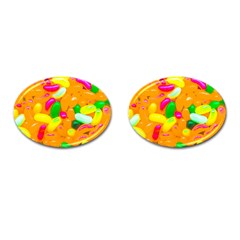 Vibrant Jelly Bean Candy Cufflinks (oval) by essentialimage