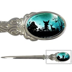 Litte Fairy With Deer In The Night Letter Opener