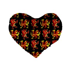 Dragon 4 Standard 16  Premium Flano Heart Shape Cushions