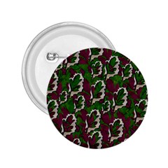 Green Fauna And Leaves In So Decorative Style 2 25  Buttons