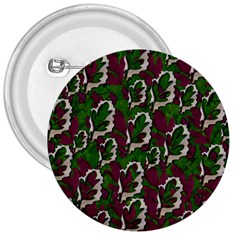 Green Fauna And Leaves In So Decorative Style 3  Buttons