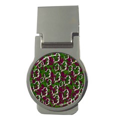 Green Fauna And Leaves In So Decorative Style Money Clips (round) 