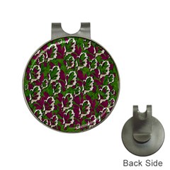 Green Fauna And Leaves In So Decorative Style Hat Clips With Golf Markers