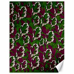 Green Fauna And Leaves In So Decorative Style Canvas 18  X 24 