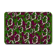 Green Fauna And Leaves In So Decorative Style Small Doormat  by pepitasart