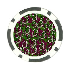 Green Fauna And Leaves In So Decorative Style Poker Chip Card Guard (10 Pack)