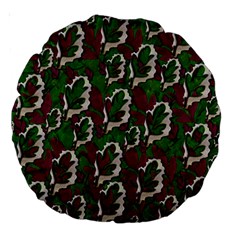 Green Fauna And Leaves In So Decorative Style Large 18  Premium Round Cushions