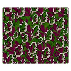 Green Fauna And Leaves In So Decorative Style Double Sided Flano Blanket (small)  by pepitasart