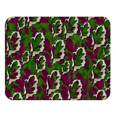 Green Fauna And Leaves In So Decorative Style Double Sided Flano Blanket (large)  by pepitasart