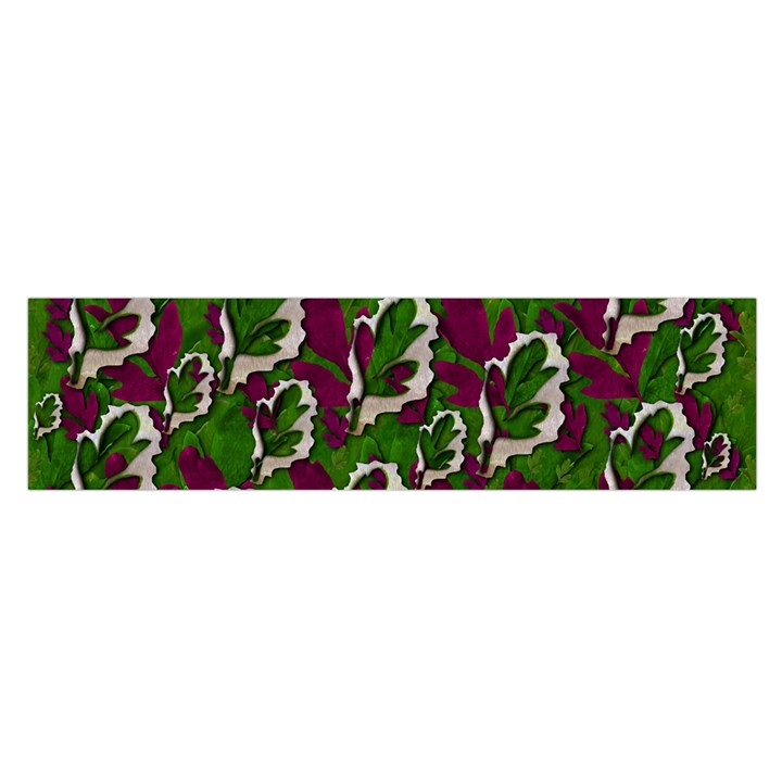 Green Fauna And Leaves In So Decorative Style Satin Scarf (Oblong)