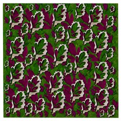 Green Fauna And Leaves In So Decorative Style Wooden Puzzle Square