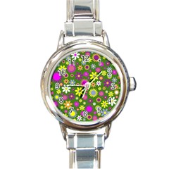 Abstract 1300667 960 720 Round Italian Charm Watch by vintage2030