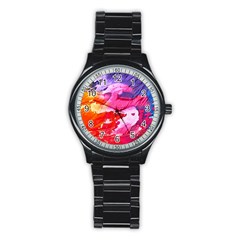 Abstract 2468874 960 720 Stainless Steel Round Watch