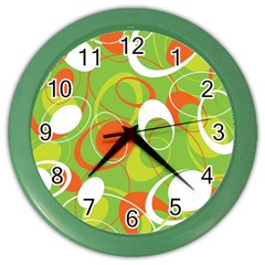 Abstract Seamless Pattern Background Color Wall Clock by Vaneshart