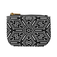 Grid Pattern Backdrop Mini Coin Purse