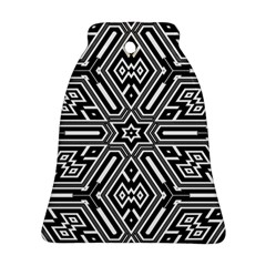 Grid Pattern Backdrop Bell Ornament (two Sides)