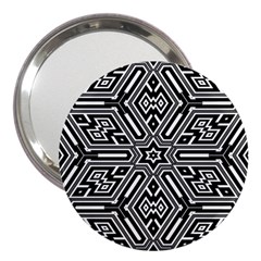 Grid Pattern Backdrop 3  Handbag Mirrors