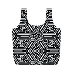 Grid Pattern Backdrop Full Print Recycle Bag (m) by Vaneshart